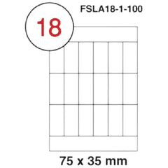 Fis multi purpose white label 75x35mm