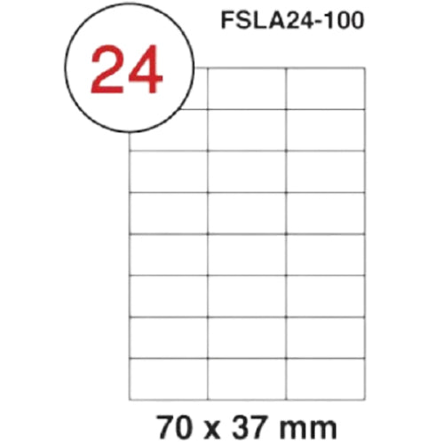 Fis multi purpose white label 70x37mm - Al Masam Stationery LLC