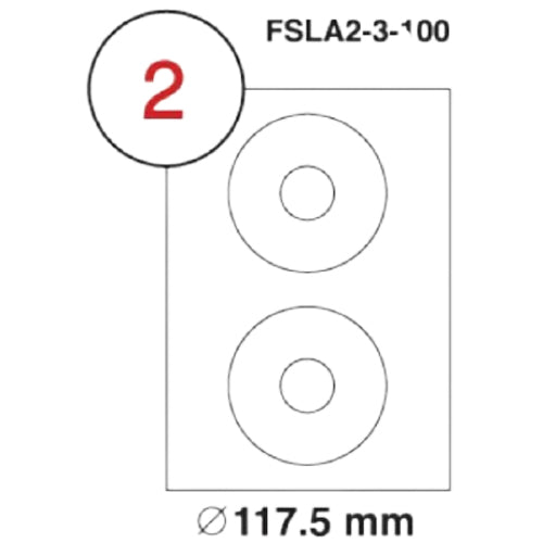MULTI PURPOSE WHITE LABEL-117.5mm - Al Masam Stationery LLC
