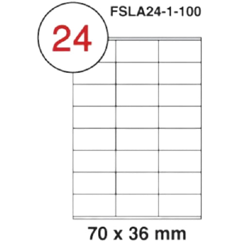 Fis multi purpose white label 70x36mm - Al Masam Stationery LLC