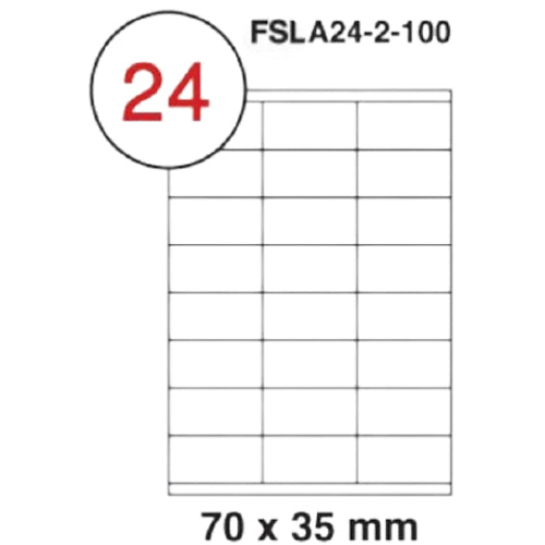 Fis multi purpose white label 70x35mm - Al Masam Stationery LLC