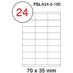 Fis multi purpose white label 70x35mm