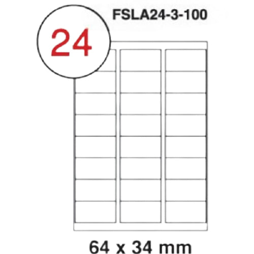 Fis multi purpose white label 64x34mm - Al Masam Stationery LLC