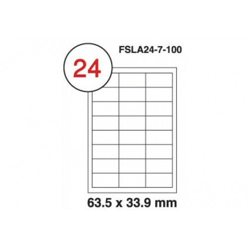 Fis multi purpose white label 63.5x33.9mm - Al Masam Stationery LLC