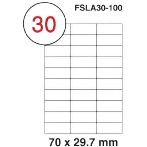Fis multi purpose white label 70x29.7mm - Al Masam Stationery LLC