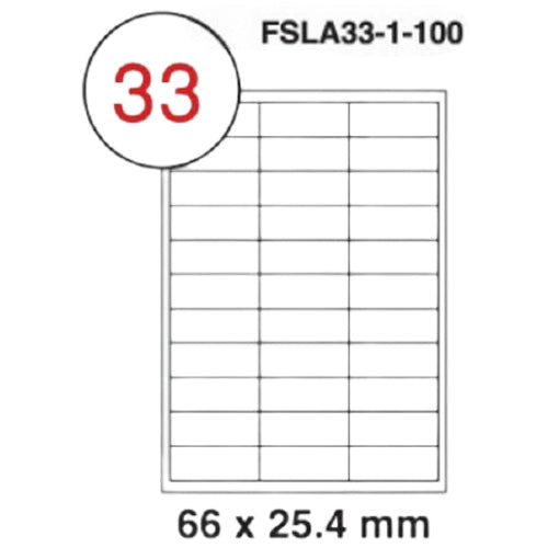 Fis multi purpose white label 66x25.4mm - Al Masam Stationery LLC