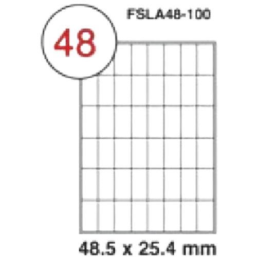 Fis multi purpose white label 48.5x25.4mm - Al Masam Stationery LLC
