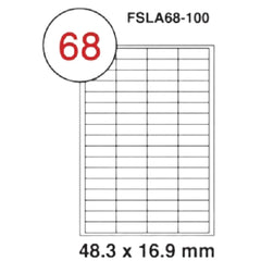 Fis multi purpose white label 48.3x16.9mm
