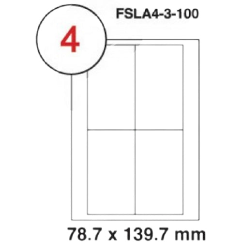 MULTI PURPOSE WHITE LABEL-78.7X139.7mm - Al Masam Stationery LLC