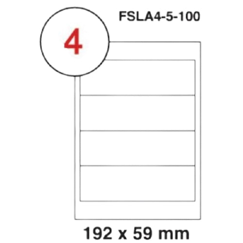 MULTI PURPOSE WHITE LABEL-192X59mm - Al Masam Stationery LLC