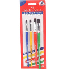 Trigrip Paint Brushes Flat Set of 4pc