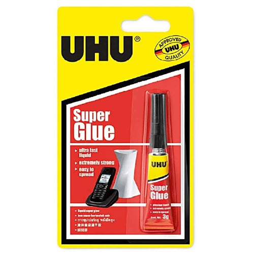 UHU High Resistance SUPER GLUE LIQUID 3GM BLISTER - Al Masam Stationery LLC Main image