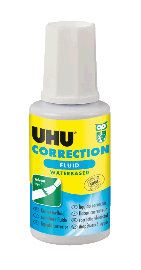 UHU CORRECTION FLUID 50450 WATER BASED 20ML - Al Masam Stationery LLC Main image