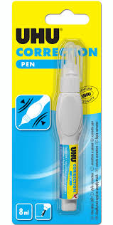 UHU CORRECTION PEN 8ML BLISTER - Al Masam Stationery LLC Main image