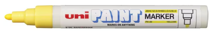 Uni PX20 Paint Marker Bullet tip Yellow (Pack of 12) - Al Masam Stationery LLC