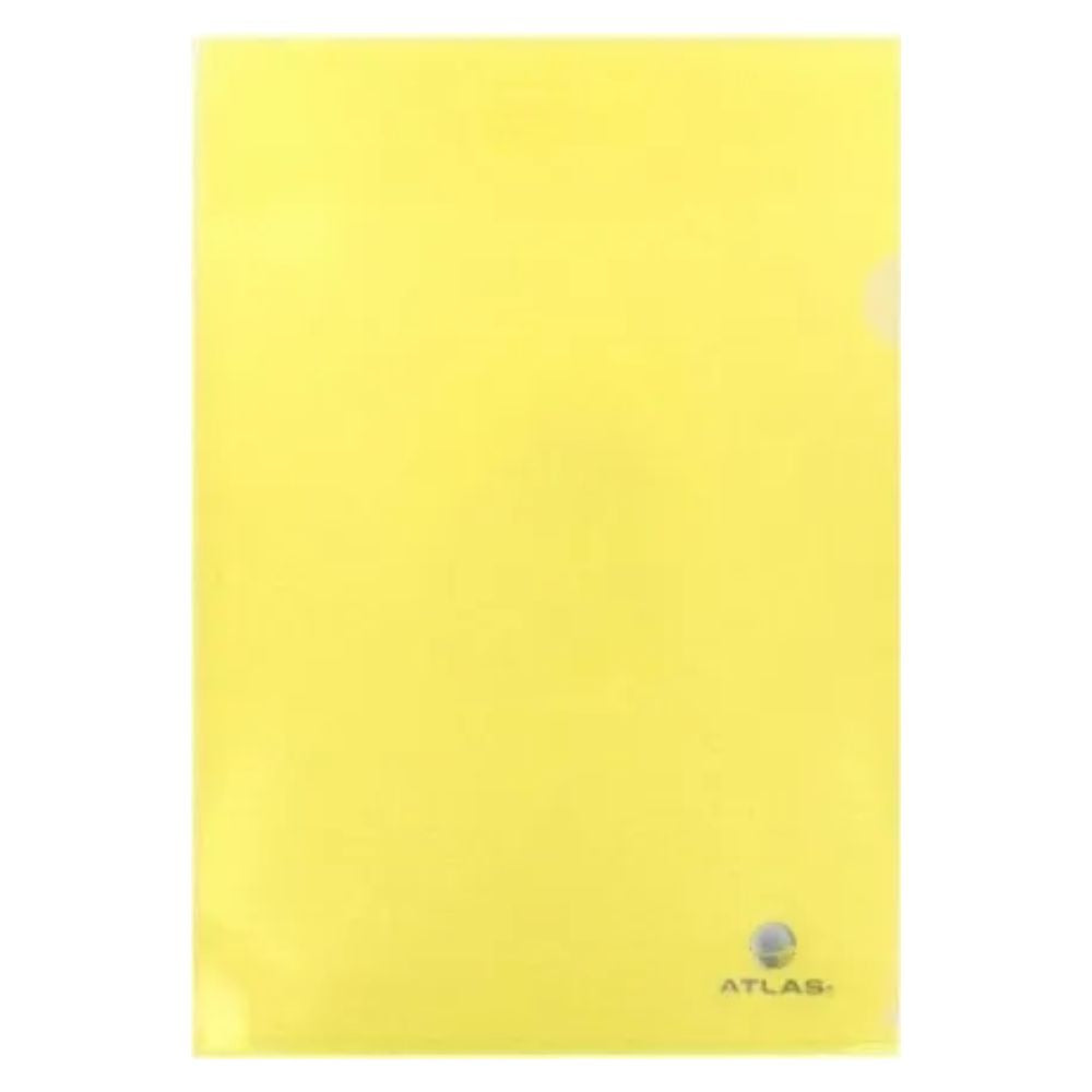 Atlas Clear Folder PP A4 Yellow - Al Masam Stationery LLC