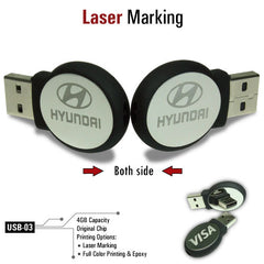 Oval Black Rubberized USBs - Al Masam Stationery LLC