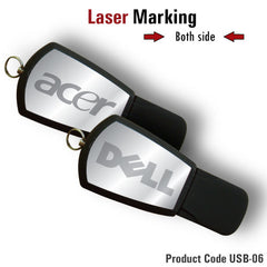 Black Rubberized USBs with Ring - Al Masam Stationery LLC