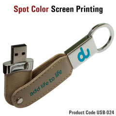 Leather Keychain USB - Model 2 - Al Masam Stationery LLC