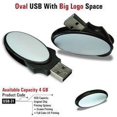 Oval Swivel USBs - Al Masam Stationery LLC