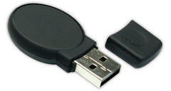 Oval Black Rubberized USBs - Al Masam Stationery LLC