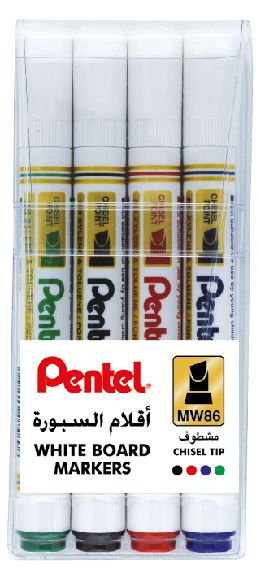 Pentel MW86 White Board Marker Chisel Tip Display of 60 Pcs - Al Masam Stationery LLC