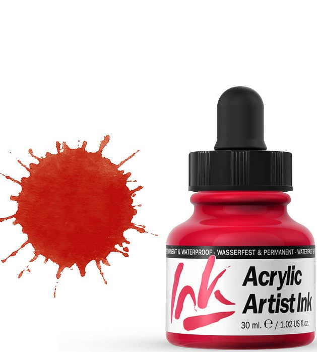 VALLEJO ACRYLIC ARTIST INK 30ML. CARMINE RED - Al Masam Stationery LLC