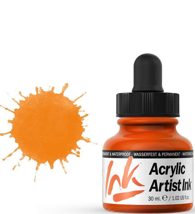 VALLEJO ACRYLIC ARTIST INK 30ML. ORANGE - Al Masam Stationery LLC Main image
