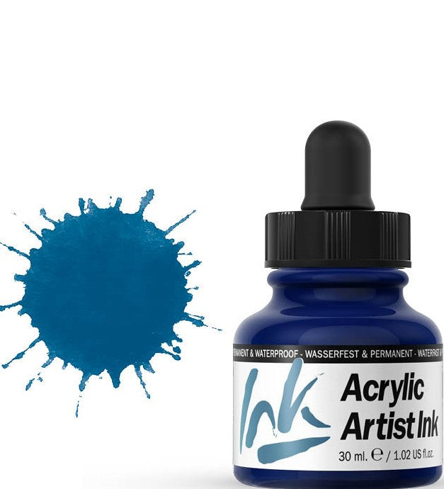 VALLEJO ACRYLIC ARTIST INK 30ML. PRUSSIAN BLUE - Al Masam Stationery LLC