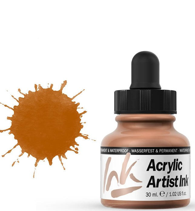 VALLEJO ACRYLIC ARTIST INK 30ML. RAW SIENA - Al Masam Stationery LLC Main image