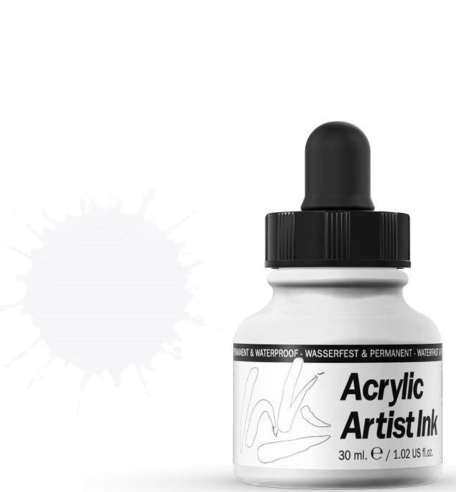 VALLEJO ACRYLIC ARTIST INK 30ML. WHITE - Al Masam Stationery LLC