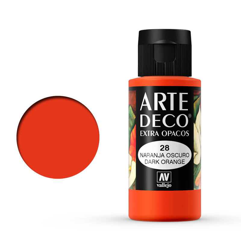 VALLEJO Art Deco 028-60ML. Dark Orange - Al Masam Stationery LLC