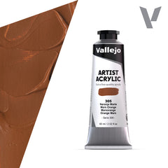 VALLEJO ACRYLIC ARTIST 305: 60 ML. MARS ORANGE