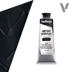 VALLEJO ACRYLIC ARTIST 319: 60 ML. IVORY BLACK