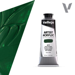 VALLEJO ACRYLIC ARTIST 411: 60 ML. HOOKER'S GREEN