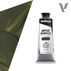 VALLEJO ACRYLIC ARTIST 420: 60 ML. GREEN EARTH
