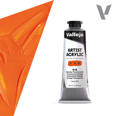 VALLEJO ACRYLIC ARTIST 618: 60 ML. FLUORESCENT ORANGE