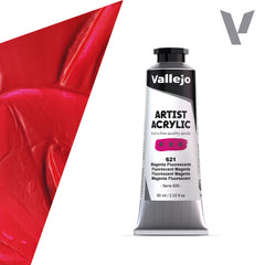 VALLEJO ACRYLIC ARTIST 621: 60 ML. FLUORESCENT MAGENTA