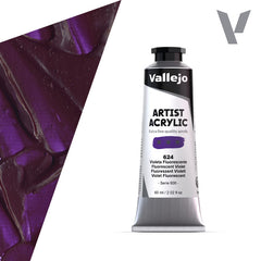 VALLEJO ACRYLIC ARTIST 624: 60 ML. FLUORESCENT VIOLET