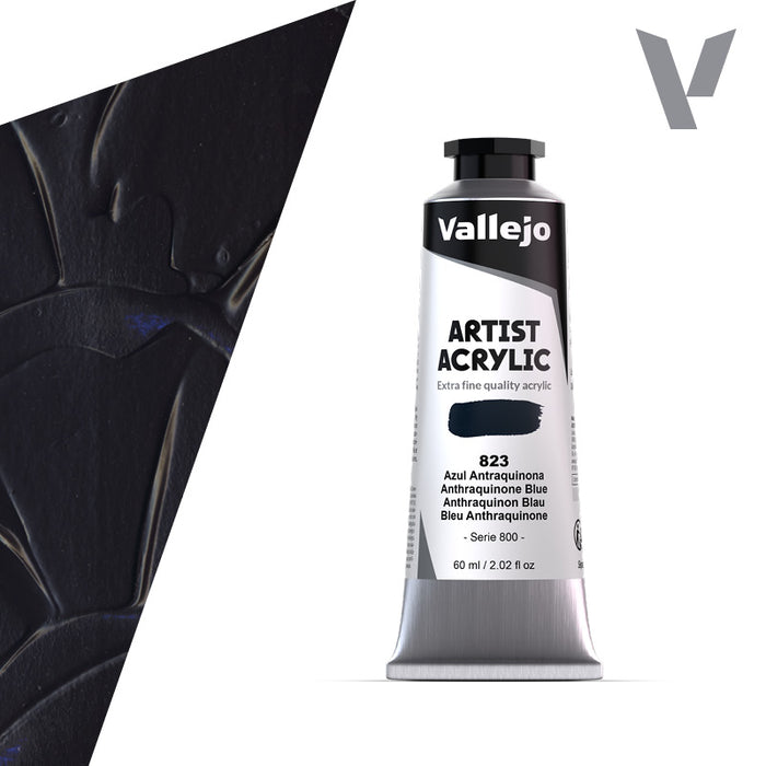VALLEJO ACRYLIC ARTIST 823: 60 ML. ANTHRAQUINONE BLUE - Al Masam Stationery LLC