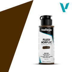 VALLEJO Fluid Acrylic 308-100ML. Raw Umber