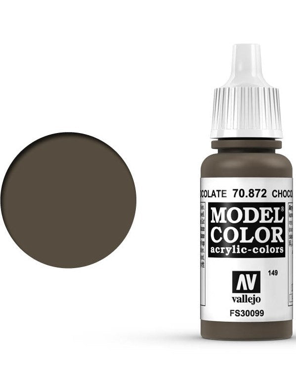 Vallejo 149:MODELCOLOR 872-17ML. CHOCOLATE BROWN - Al Masam Stationery LLC