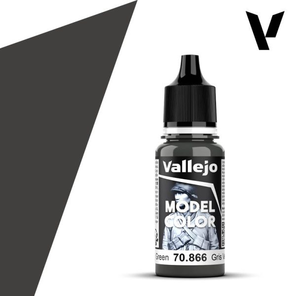 Vallejo 165:modelcolor 866-17ml. Grey Green - Al Masam Stationery LLC Main image