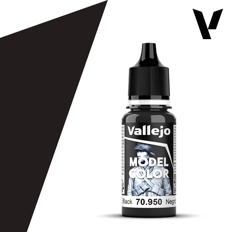Vallejo 169:MODELCOLOR 950-17ML. BLACK - Al Masam Stationery LLC Main image
