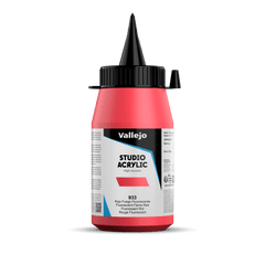 Vallejo ACRYLIC STUDIO FLUO 933-500ML. FLUORESCENT FLAME RED