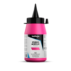 Vallejo ACRYLIC STUDIO FLUO 934-500 ML. FLUORESCENT RED PINK - Al Masam Stationery LLC
