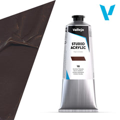 VALLEJO ACRYLIC STUDIO 18:125ML. BURNT UMBER
