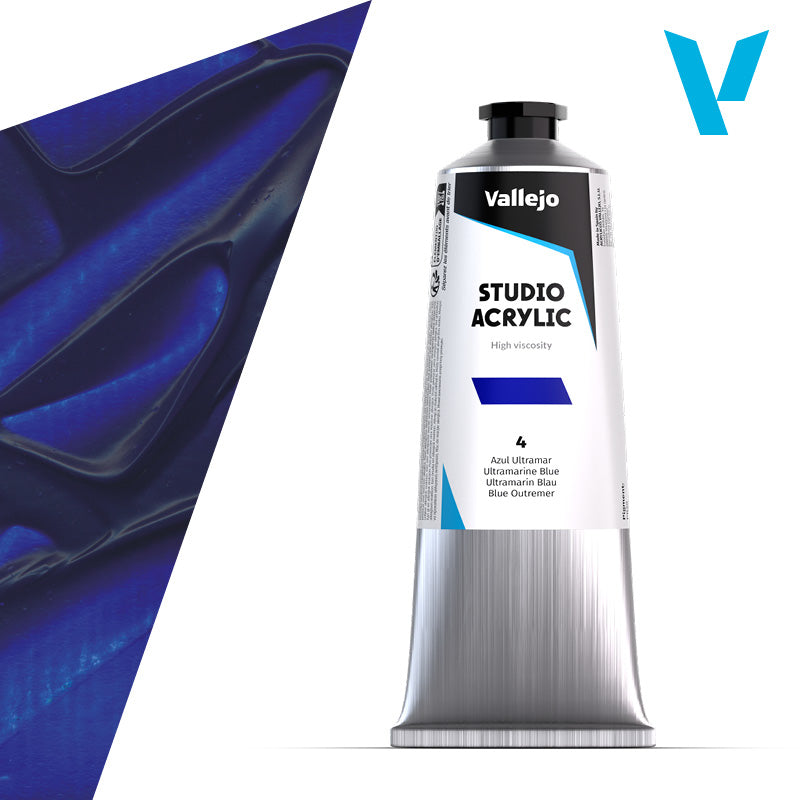 VALLEJO ACRYLIC STUDIO 4:125ML. ULTRAMARINE BLUE - Al Masam Stationery LLC Main image