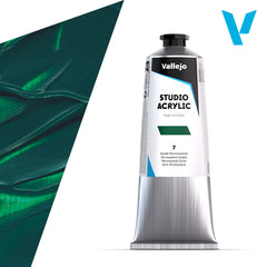 VALLEJO ACRYLIC STUDIO 7:125ML. PERMANENT GREEN