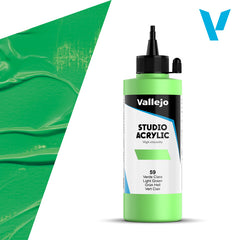 VALLEJO ACRYLIC STUDIO 59: 200 ML. GREEN LIGHT